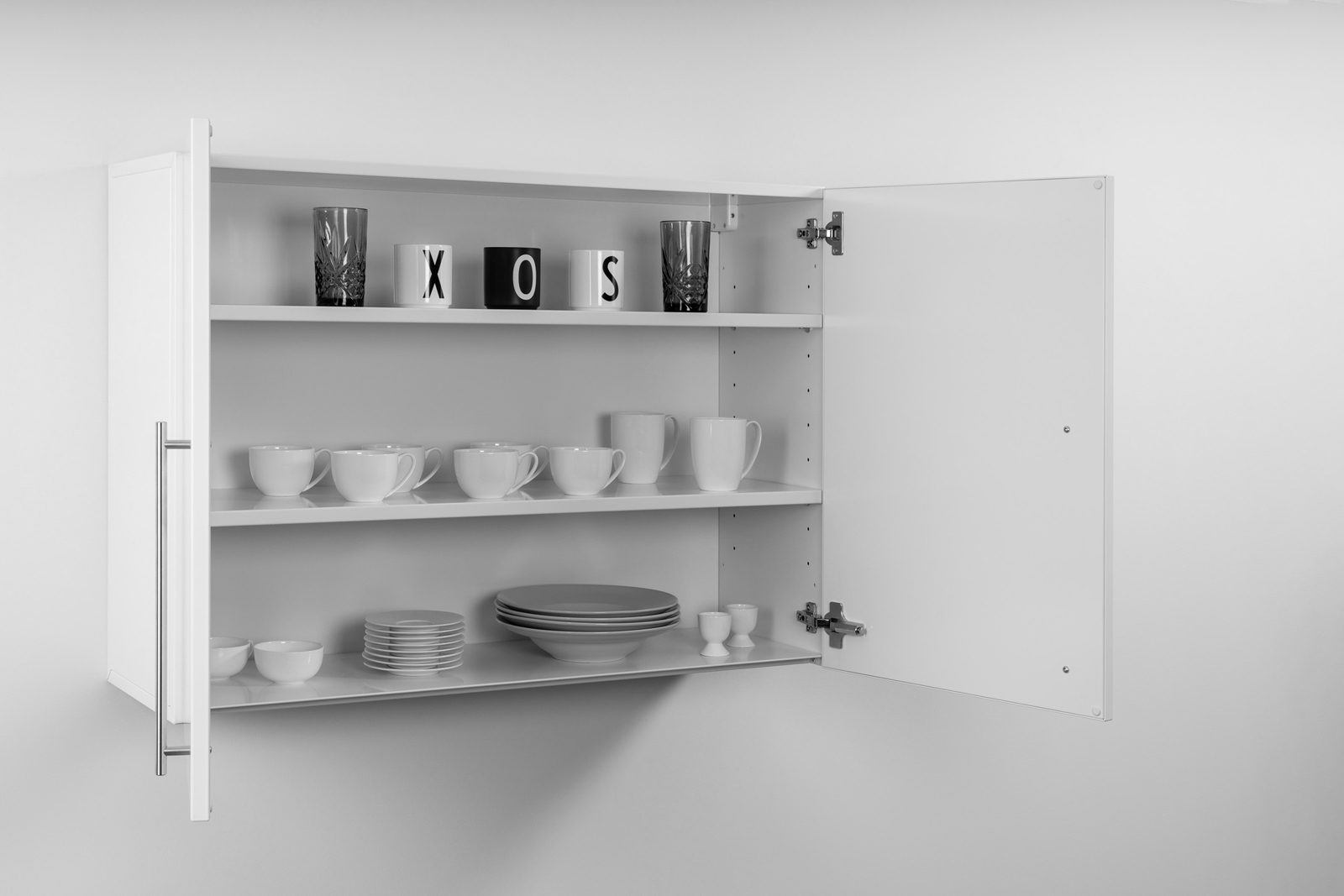 Hangende keukenkast wit 100cm open deuren