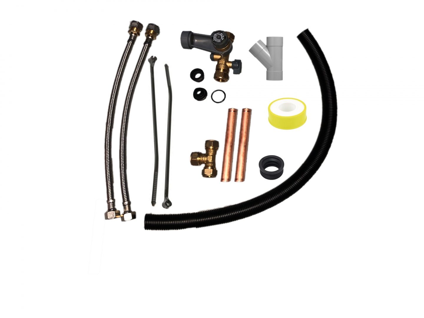 Een installatieset voor een keuken boiler.