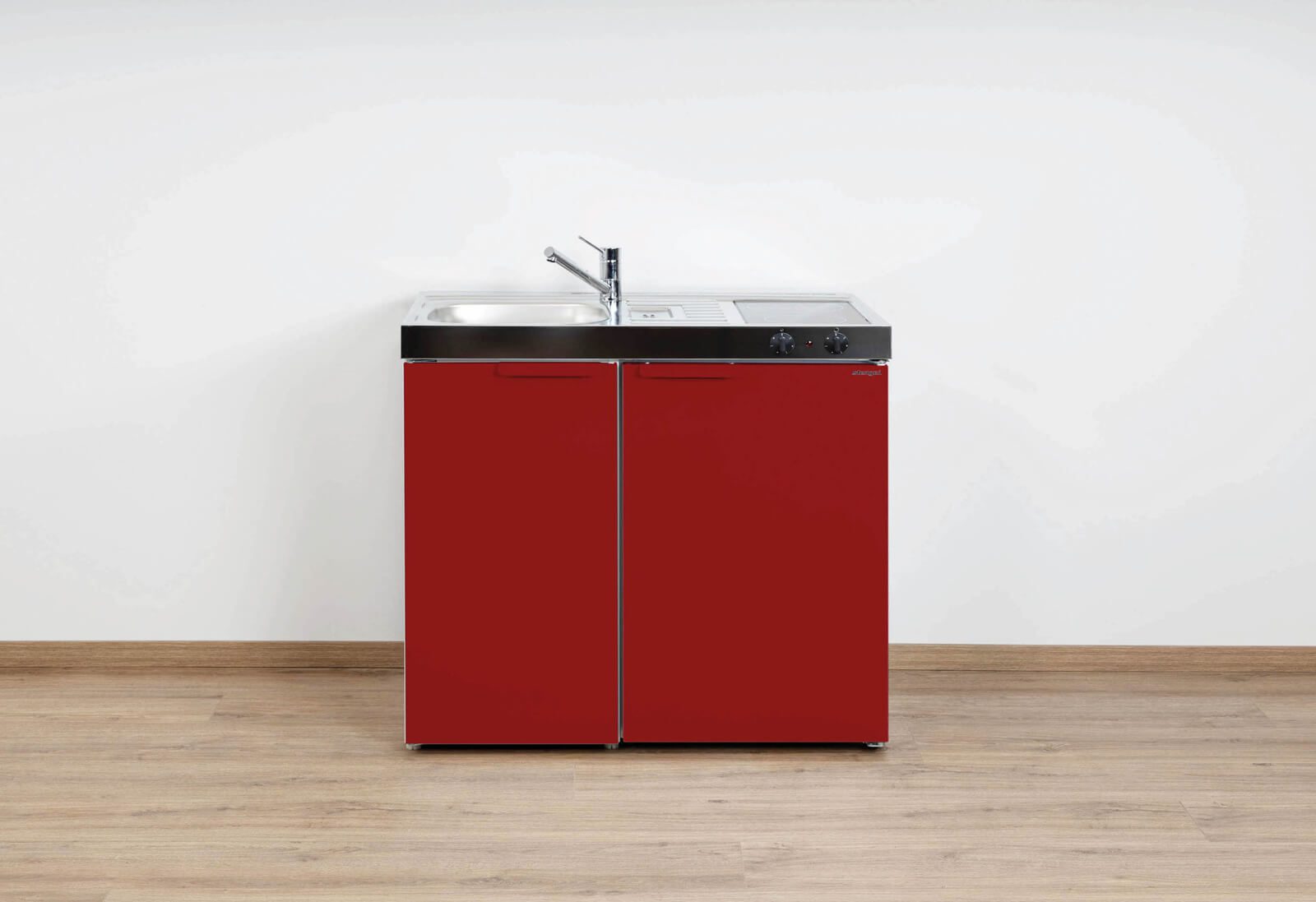 Metalen keuken bordeauxrood