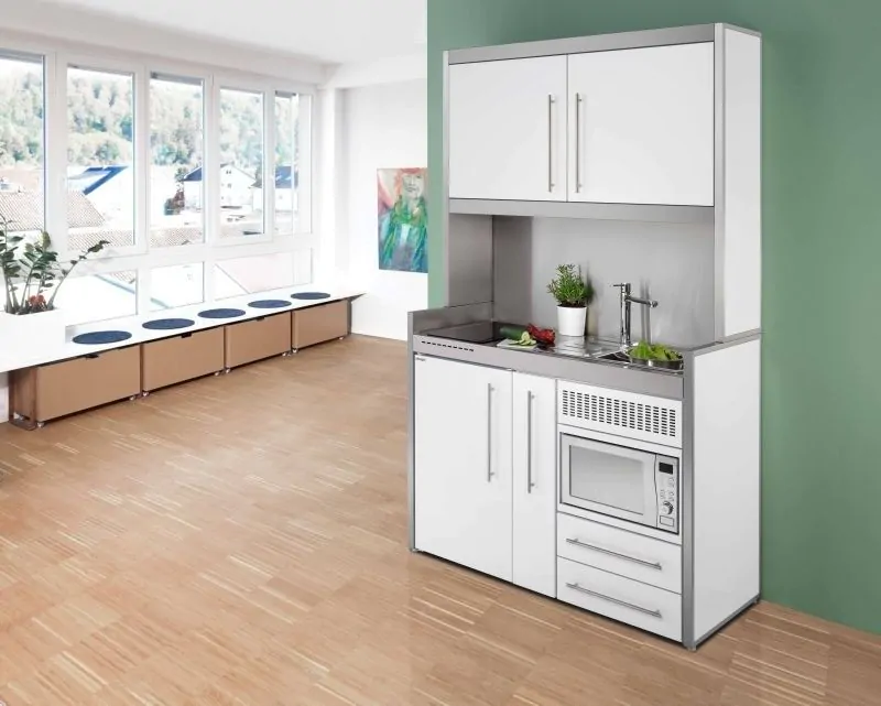 Sfeerfoto van de Steel-lijn ombouwkast in het wit.