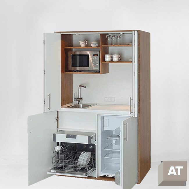 Een afsluitbare compacte keuken uit de Compact Case Design lijn.